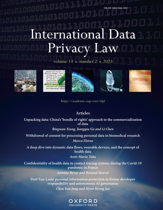 INTERNATIONAL DATA PRIVACY LAW