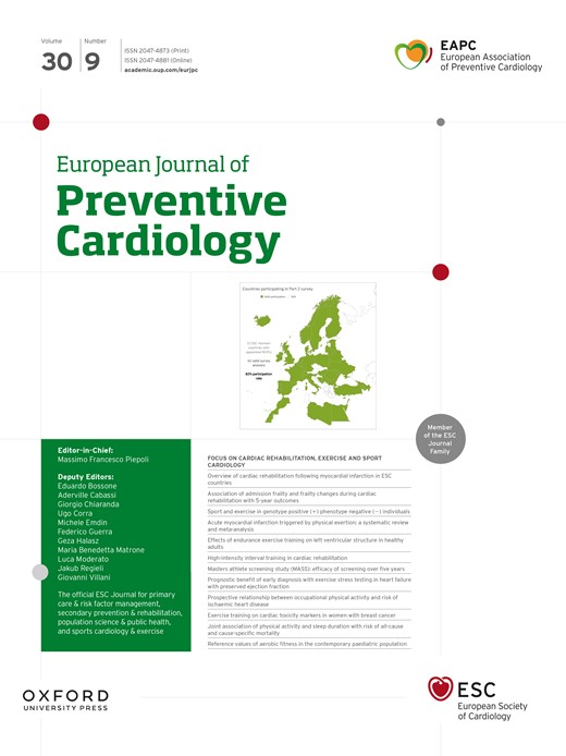 EUROPEAN JOURNAL OF PREVENTIVE CARDIOLOGY