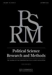 POLITICAL SCIENCE RESEARCH AND METHODS