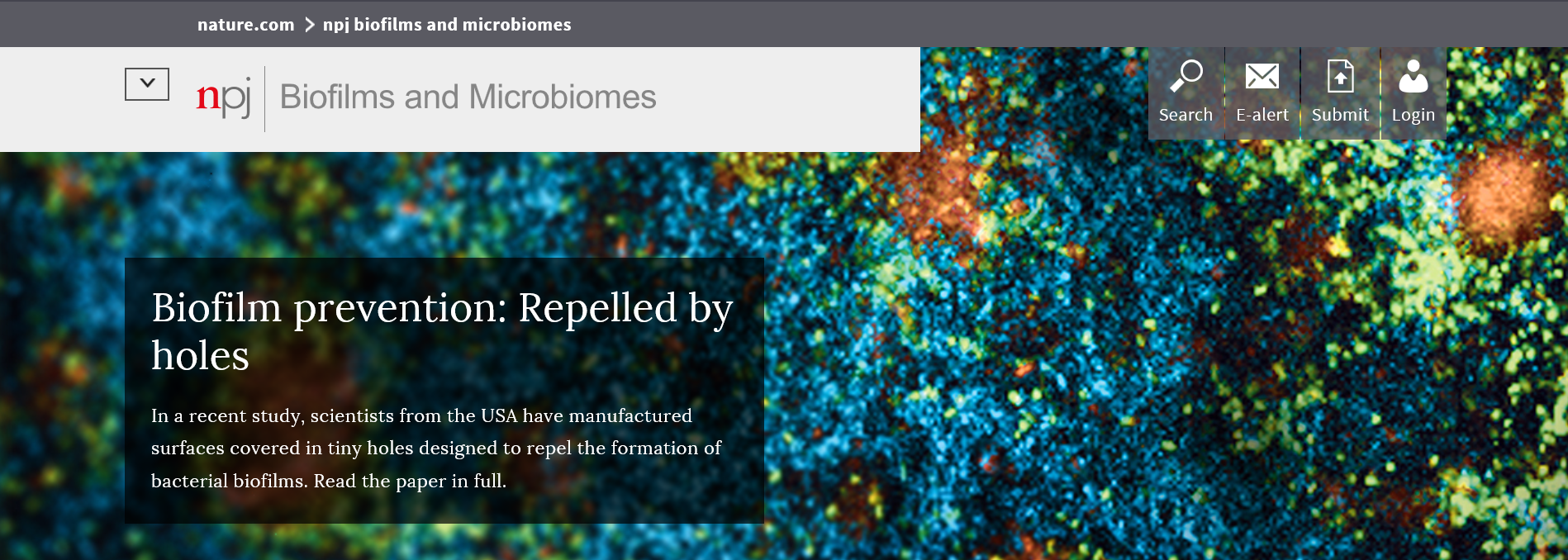 NPJ BIOFILMS AND MICROBIOMES