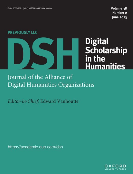 DIGITAL SCHOLARSHIP IN THE HUMANITIES