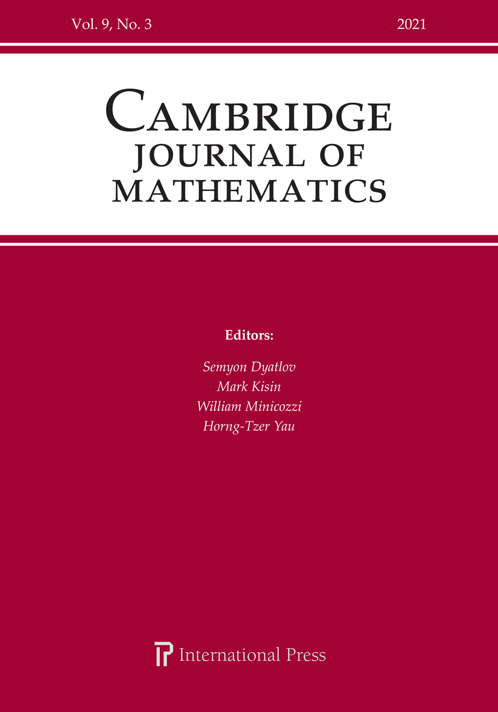 CAMBRIDGE JOURNAL OF MATHEMATICS