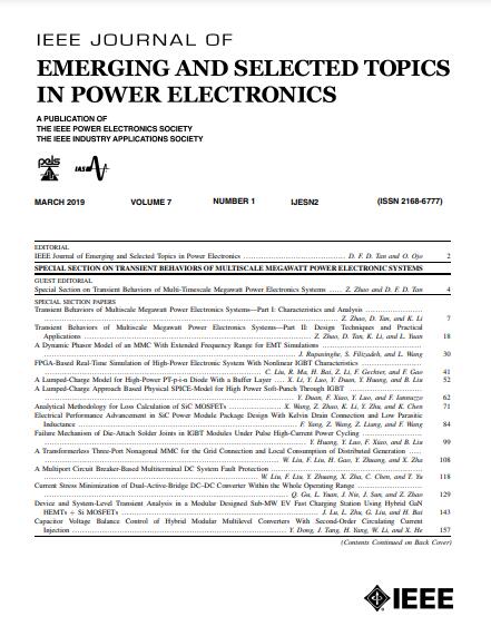 IEEE JOURNAL OF EMERGING AND SELECTED TOPICS IN POWER ELECTRONICS