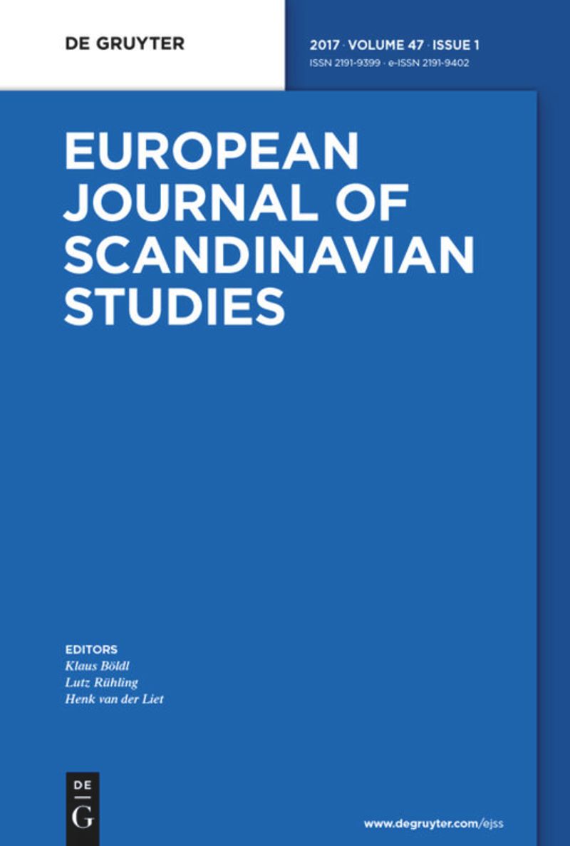 EUROPEAN JOURNAL OF SCANDINAVIAN STUDIES