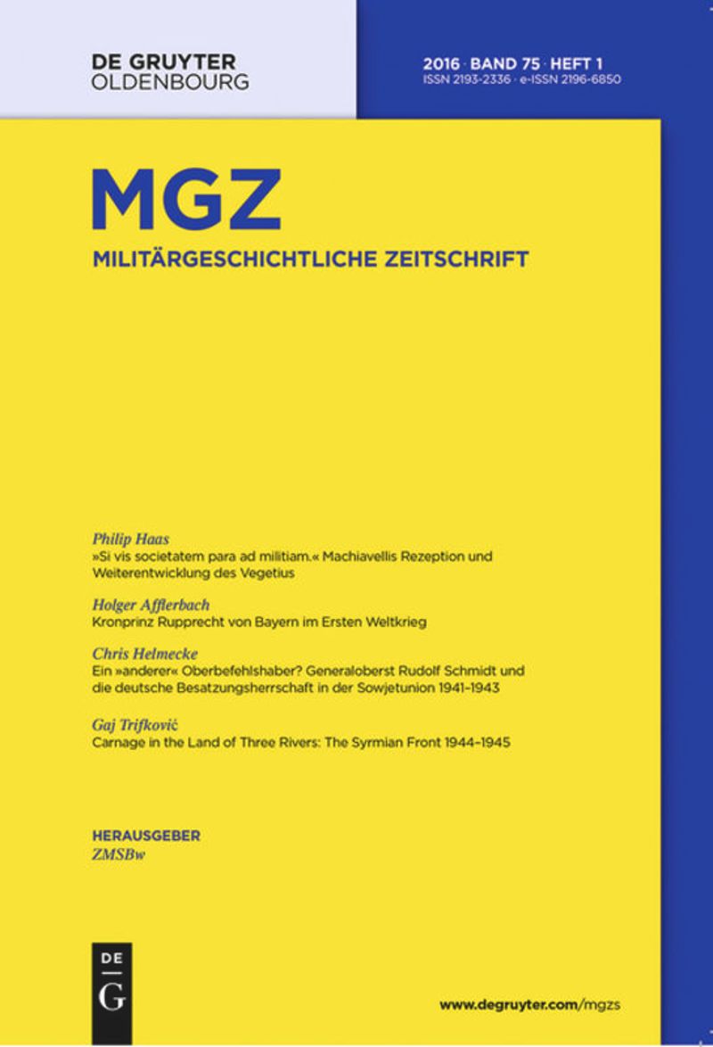 MILITARGESCHICHTLICHE ZEITSCHRIFT