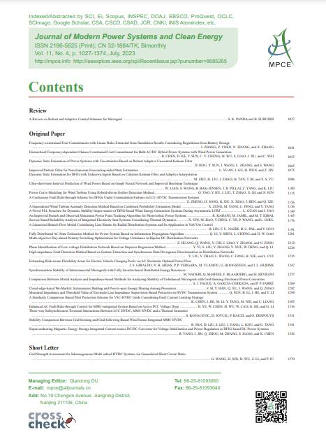 JOURNAL OF MODERN POWER SYSTEMS AND CLEAN ENERGY