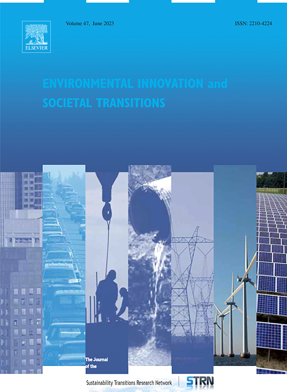 ENVIRONMENTAL INNOVATION AND SOCIETAL TRANSITIONS