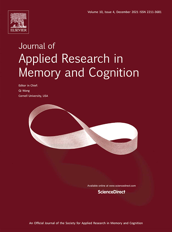 JOURNAL OF APPLIED RESEARCH IN MEMORY AND COGNITION
