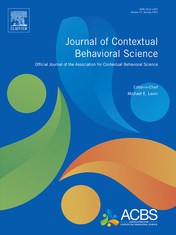JOURNAL OF CONTEXTUAL BEHAVIORAL SCIENCE