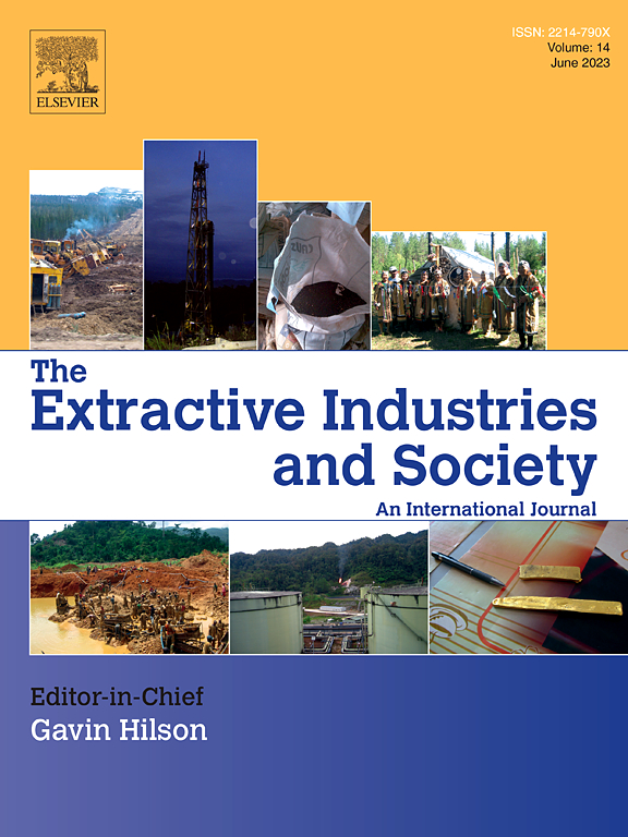 EXTRACTIVE INDUSTRIES AND SOCIETY