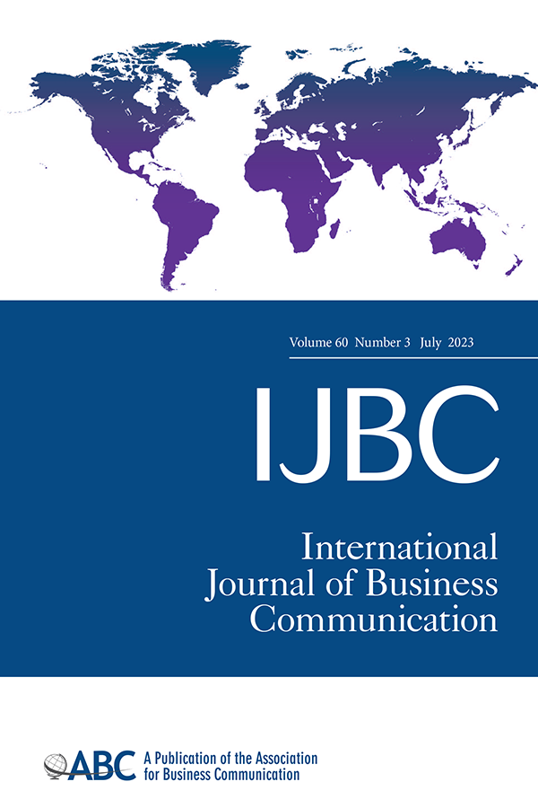INTERNATIONAL JOURNAL OF BUSINESS COMMUNICATION