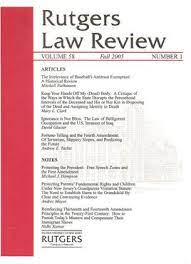 RUTGERS UNIVERSITY LAW REVIEW