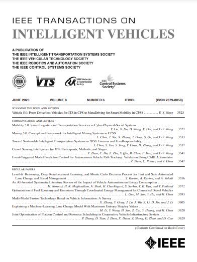 IEEE TRANSACTIONS ON INTELLIGENT VEHICLES