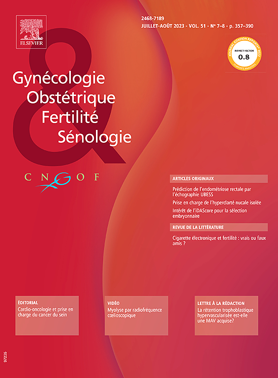GYNECOLOGIE OBSTETRIQUE FERTILITE & SENOLOGIE