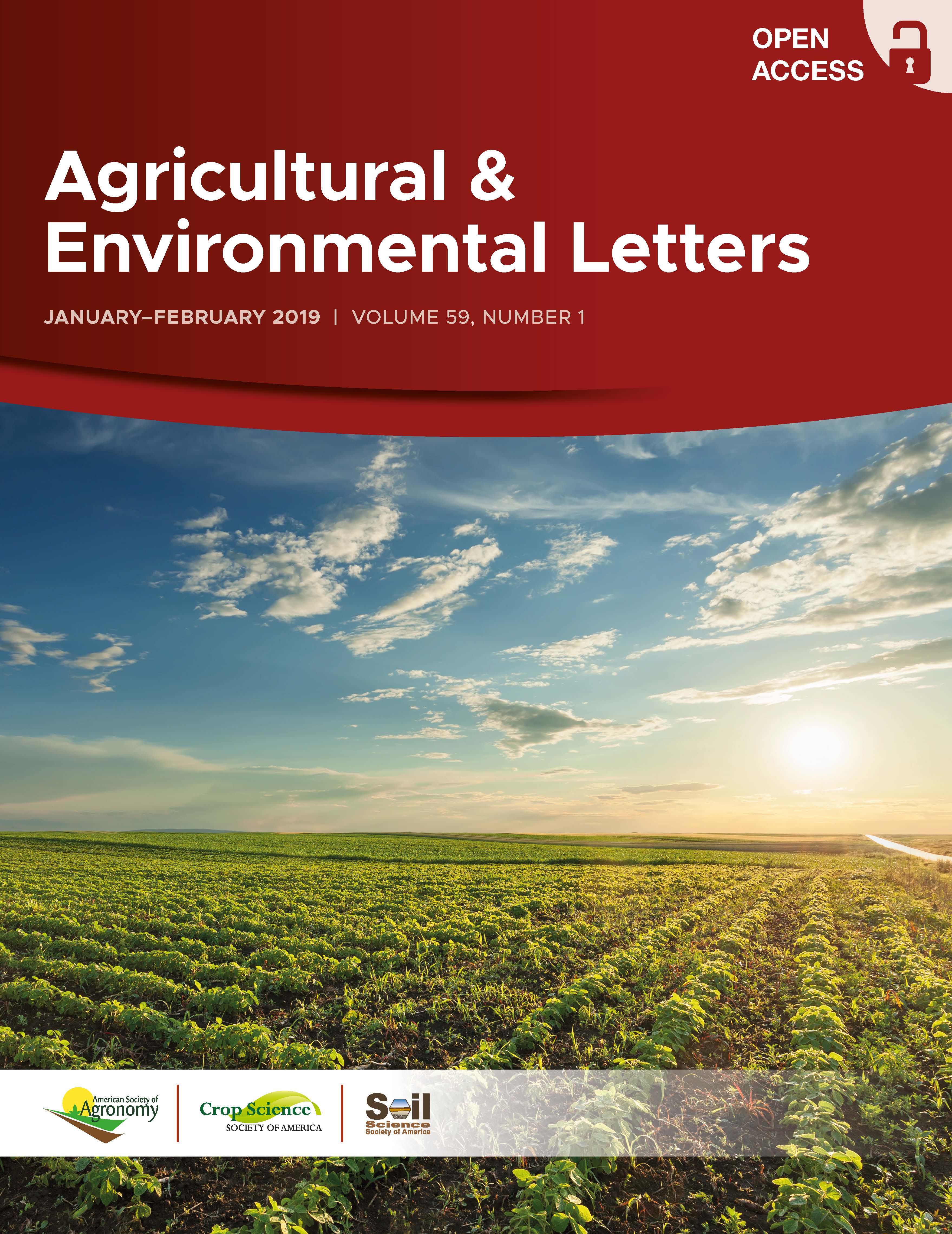 AGRICULTURAL & ENVIRONMENTAL LETTERS