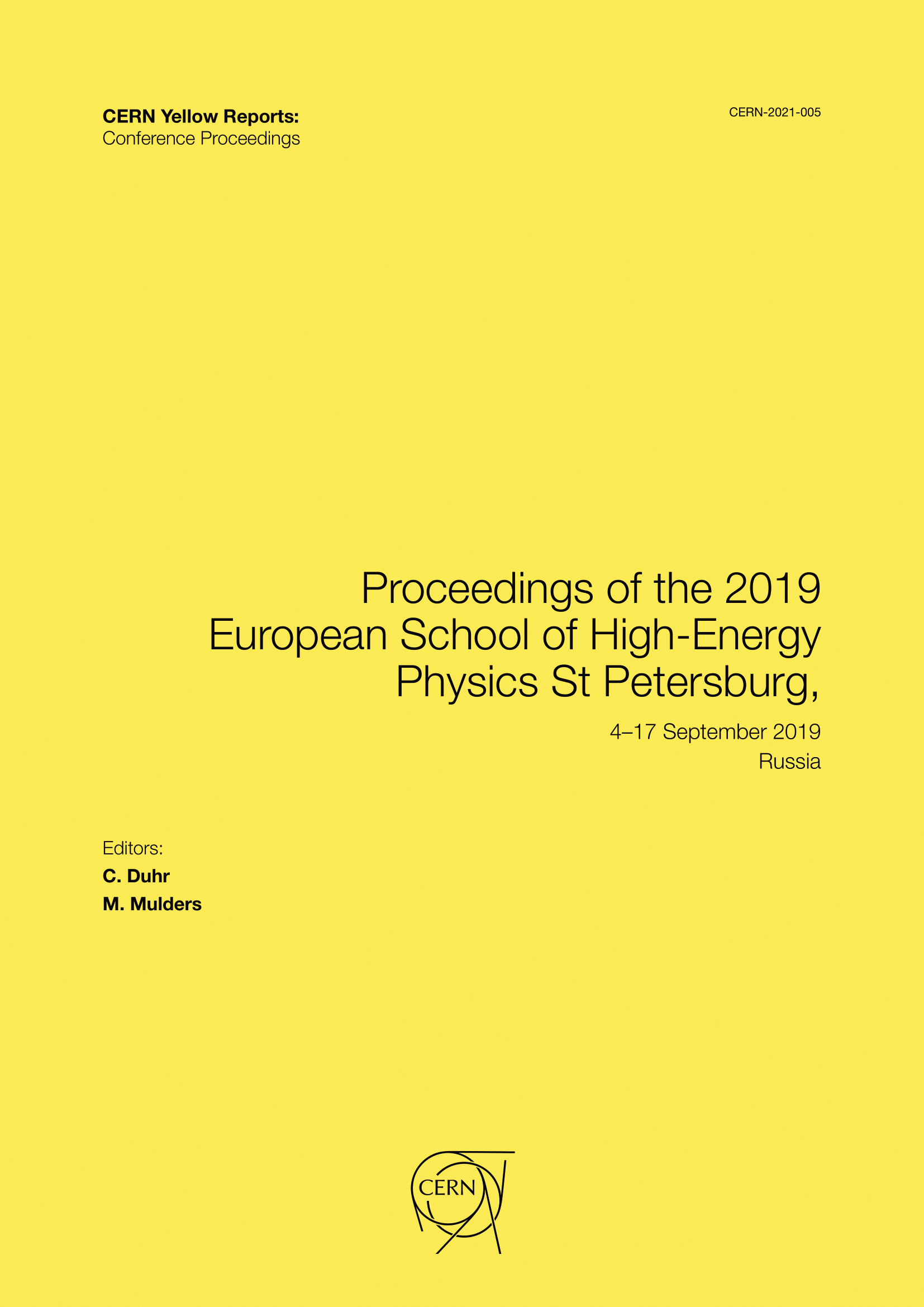 CERN Yellow Reports: School Proceedings