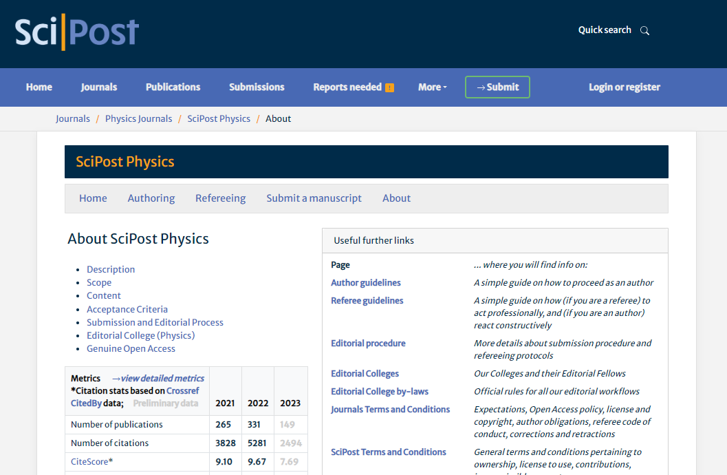SCIPOST PHYSICS
