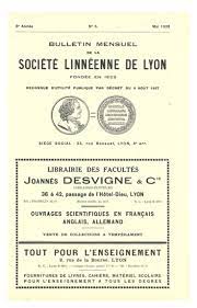 BULLETIN DE LA SOCIETE LINNEENNE DE LYON