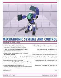 Mechatronic Systems and Control