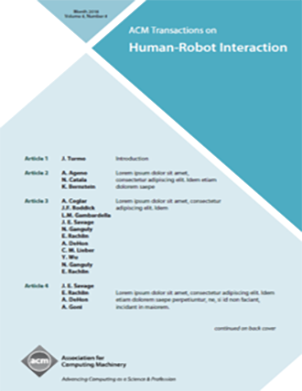 ACM Transactions on Human-Robot Interaction