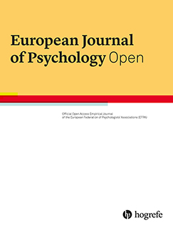 EUROPEAN JOURNAL OF PSYCHOLOGY OPEN