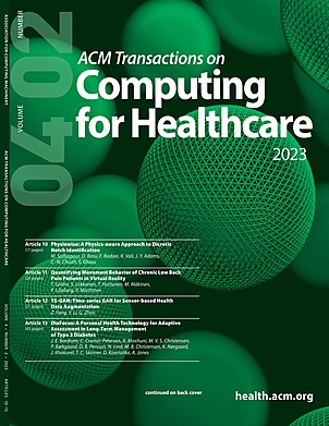 ACM Transactions on Computing for Healthcare